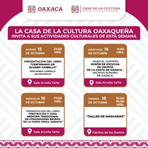 Acerca Casa de la Cultura Oaxaqueña música y literatura a la población 1